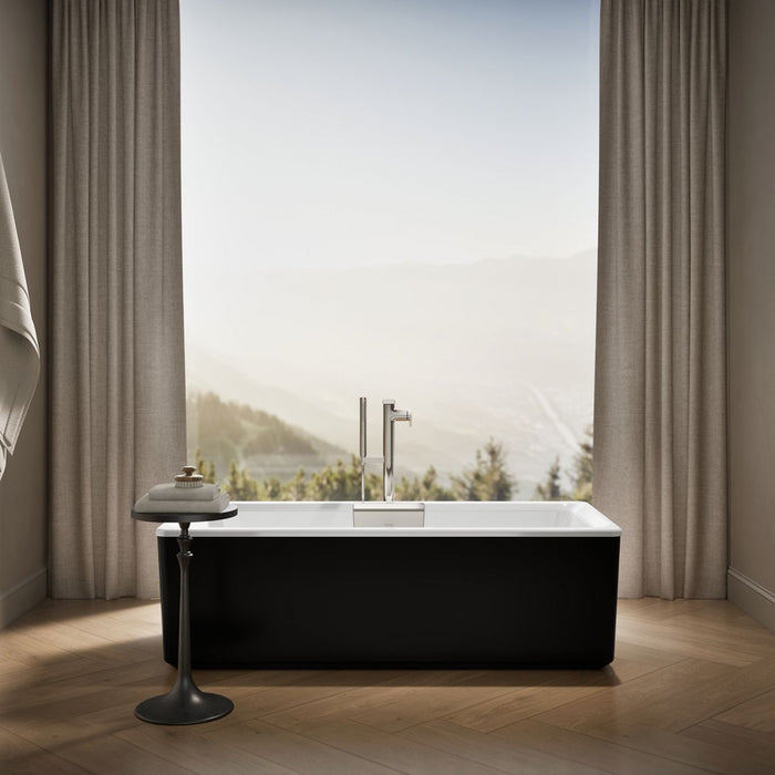 KOHLER K-29327-7 Volute 63" x 28-3/8" freestanding bath with shroud, white - view 5