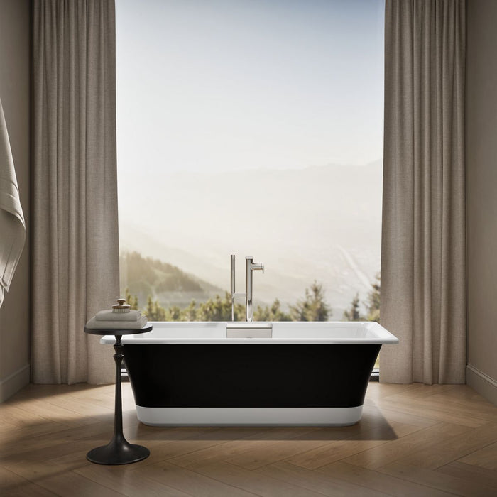 KOHLER K-29328-P5B0 Volute 63" x 28-3/8" freestanding bath with base, white - view 5