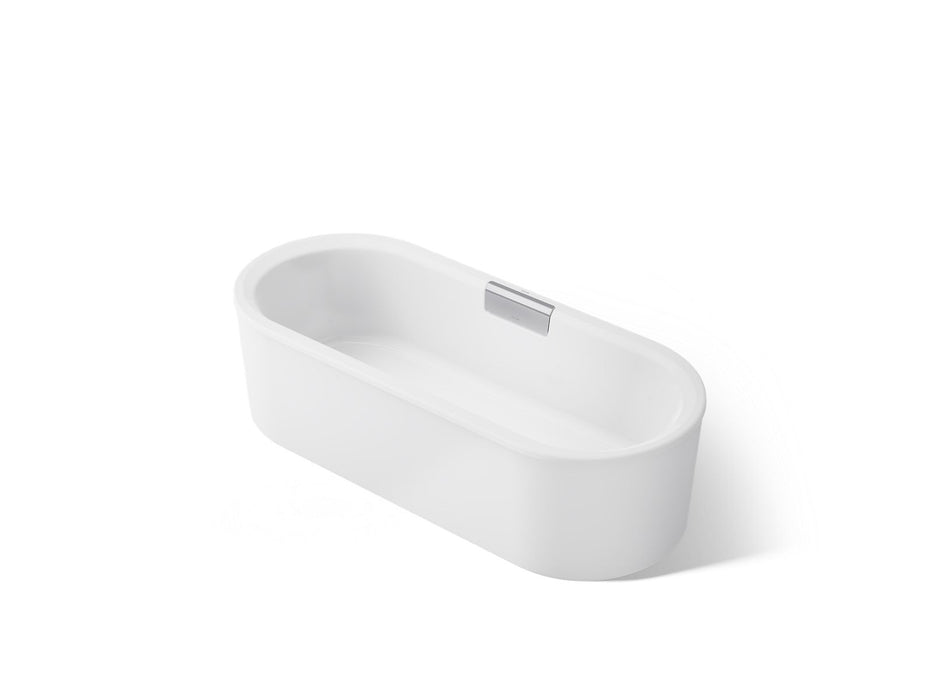 KOHLER K-29329-0 Volute 70-7/8" x 30-3/8" freestanding bath with shroud, white