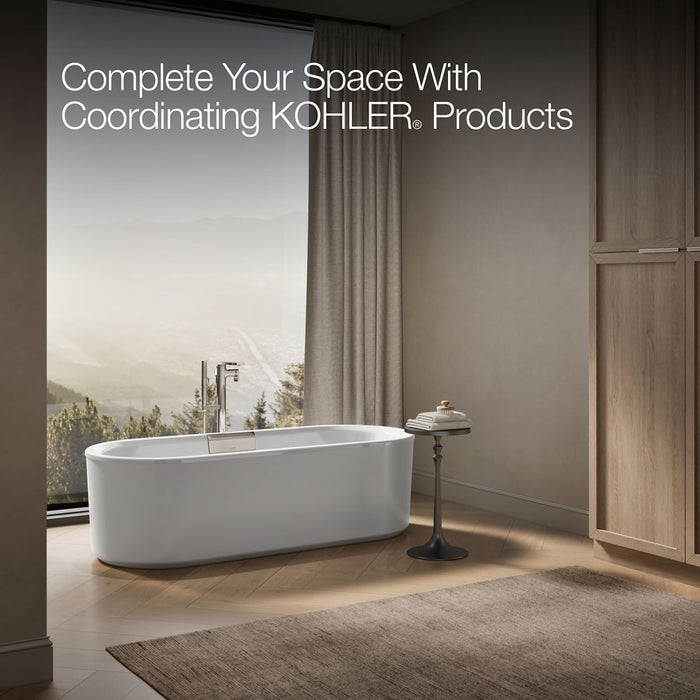 KOHLER K-29329-0 Volute 70-7/8" x 30-3/8" freestanding bath with shroud, white - view 4
