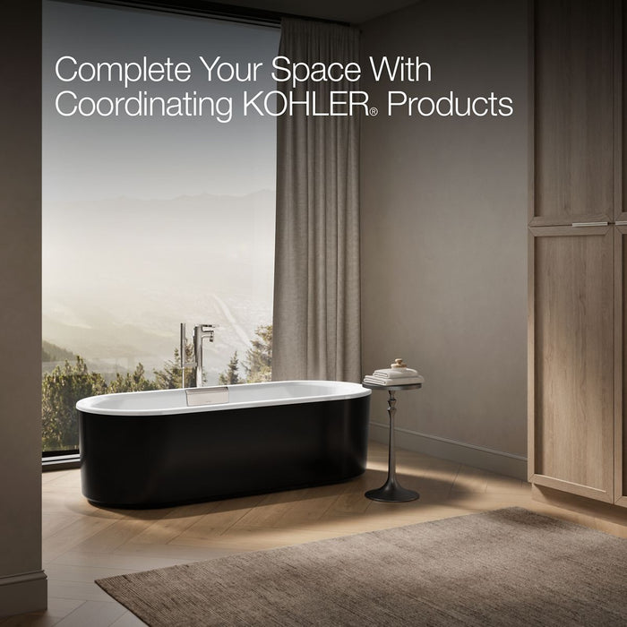 KOHLER K-29329-7 Volute 70-7/8" x 30-3/8" freestanding bath with shroud, white - view 4