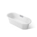 KOHLER K-29330-0 Volute 70-7/8" x 30-3/8" freestanding bath with base, white