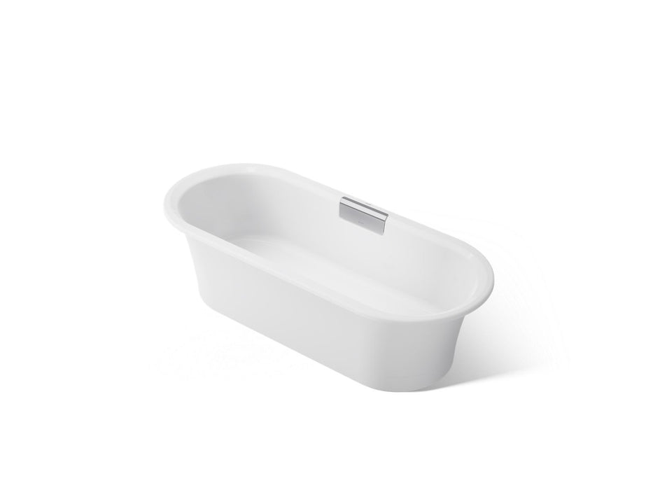 KOHLER K-29330-0 Volute 70-7/8" x 30-3/8" freestanding bath with base, white
