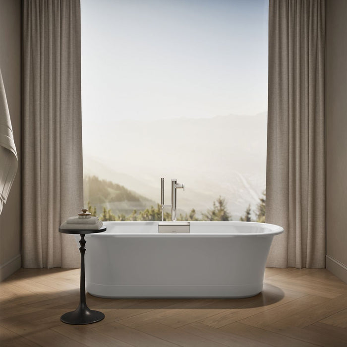 KOHLER K-29330-0 Volute 70-7/8" x 30-3/8" freestanding bath with base, white - view 5