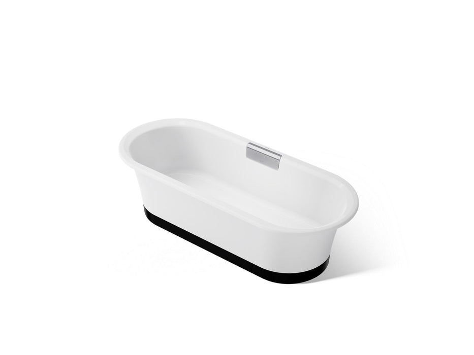KOHLER K-29330-0B7 Volute 70-7/8" x 30-3/8" freestanding bath with base, white