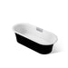 KOHLER K-29330-P5 Volute 70-7/8" x 30-3/8" freestanding bath with base, white