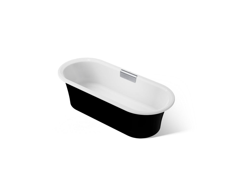 KOHLER K-29330-P5 Volute 70-7/8" x 30-3/8" freestanding bath with base, white