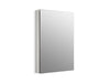 KOHLER K-2936-PG Catalan 24-1/8" W x 36-1/8" H aluminum single-door medicine cabinet with 107 degree hinge, satin...