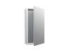 KOHLER K-2939-PG Catalan 20-1/8" W x 36-1/8" H aluminum single-door medicine cabinet with 170 degree hinge, satin...