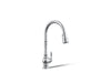KOHLER K-29709 Artifacts Touchless pull-down kitchen sink faucet with three-function sprayhead, polished chrome