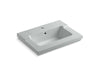 KOHLER K-2979-1 Tresham Vanity-top bathroom sink with single faucet hole, ice grey