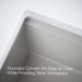 KOHLER K-29825 Cairn 34" undermount single-bowl farmhouse kitchen sink with faceted design, matte taupe - view 2