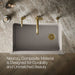 KOHLER K-29825 Cairn 34" undermount single-bowl farmhouse kitchen sink with faceted design, matte taupe - view 3