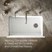 KOHLER K-29825 Cairn 34" undermount single-bowl farmhouse kitchen sink with faceted design, matte white - view 4
