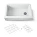 KOHLER K-29825 Cairn 34" undermount single-bowl farmhouse kitchen sink with faceted design, matte white - view 5