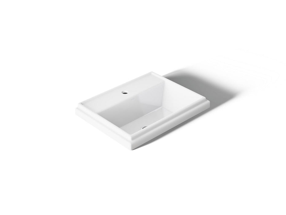 KOHLER K-2991-1 Tresham 21-3/4" rectangular drop-in bathroom sink, white