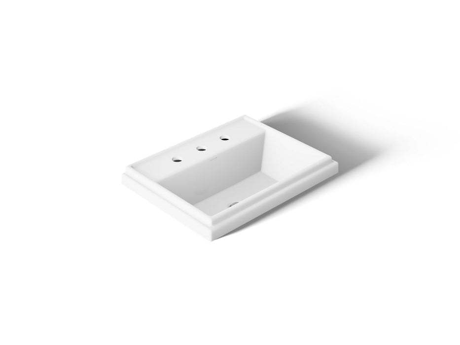 KOHLER K-2991-8 Tresham 21-3/4" rectangular drop-in bathroom sink, white
