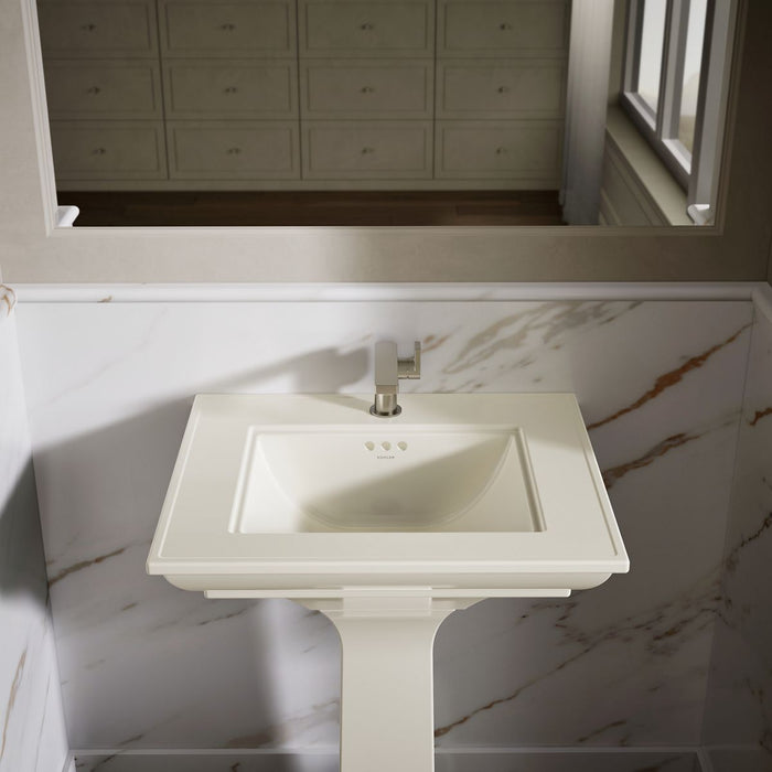 KOHLER K-29999-1 Memoirs Stately 25" pedestal/console table bathroom sink, biscuit - view 5