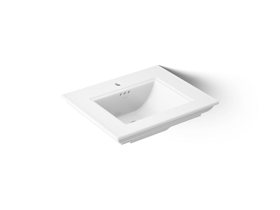 KOHLER K-29999-1 Memoirs Stately 25" pedestal/console table bathroom sink, white