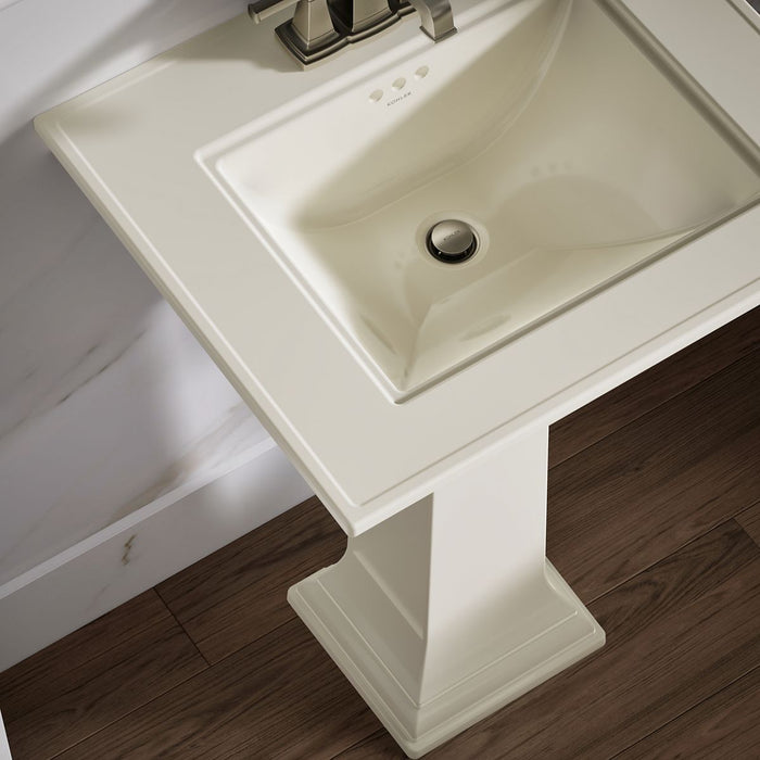 KOHLER K-29999-4 Memoirs Stately 25" pedestal/console table bathroom sink, biscuit - view 3