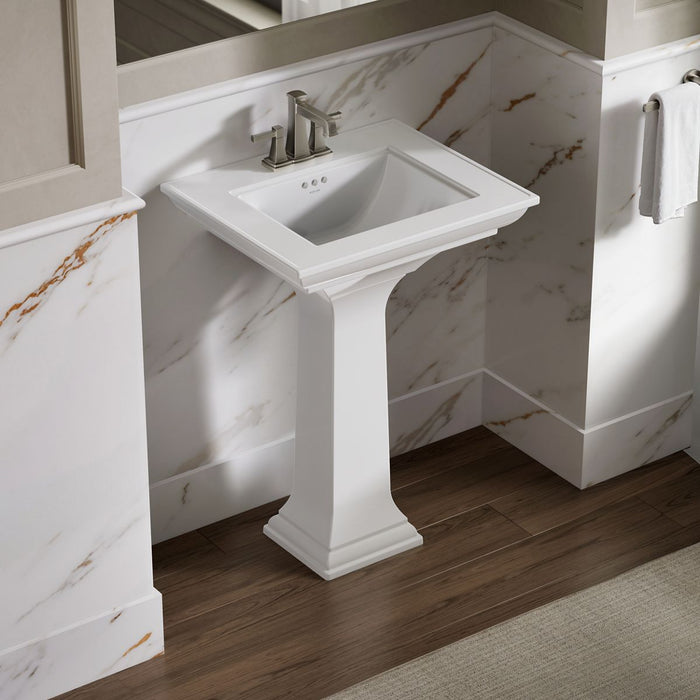 KOHLER K-29999-4 Memoirs Stately 25" pedestal/console table bathroom sink, white - view 3
