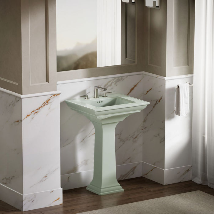 KOHLER K-29999-8 Memoirs Stately 25" pedestal/console table bathroom sink, aspen green - view 2