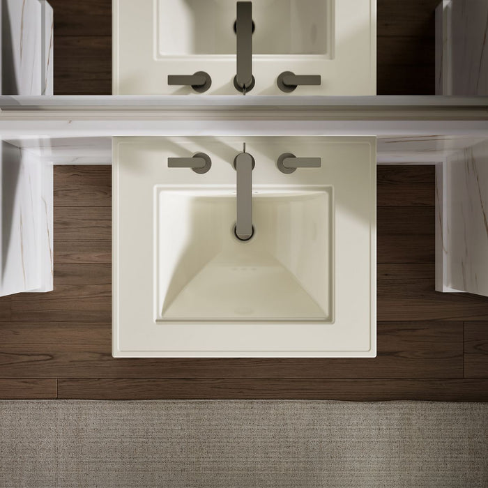 KOHLER K-29999-8 Memoirs Stately 25" pedestal/console table bathroom sink, biscuit - view 3