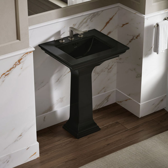 KOHLER K-29999-8 Memoirs Stately 25" pedestal/console table bathroom sink, black black - view 4