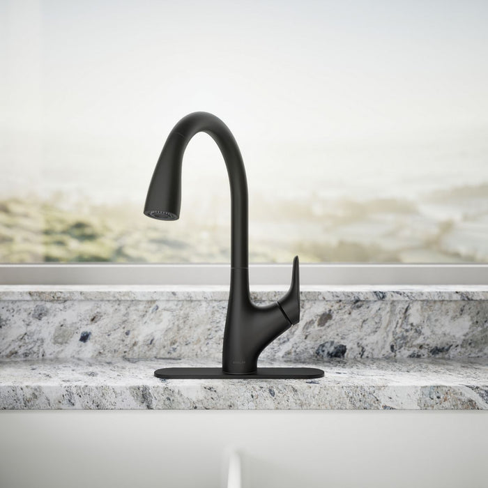 KOHLER K-30469 Rival Pull-down kitchen sink faucet with two-function sprayhead