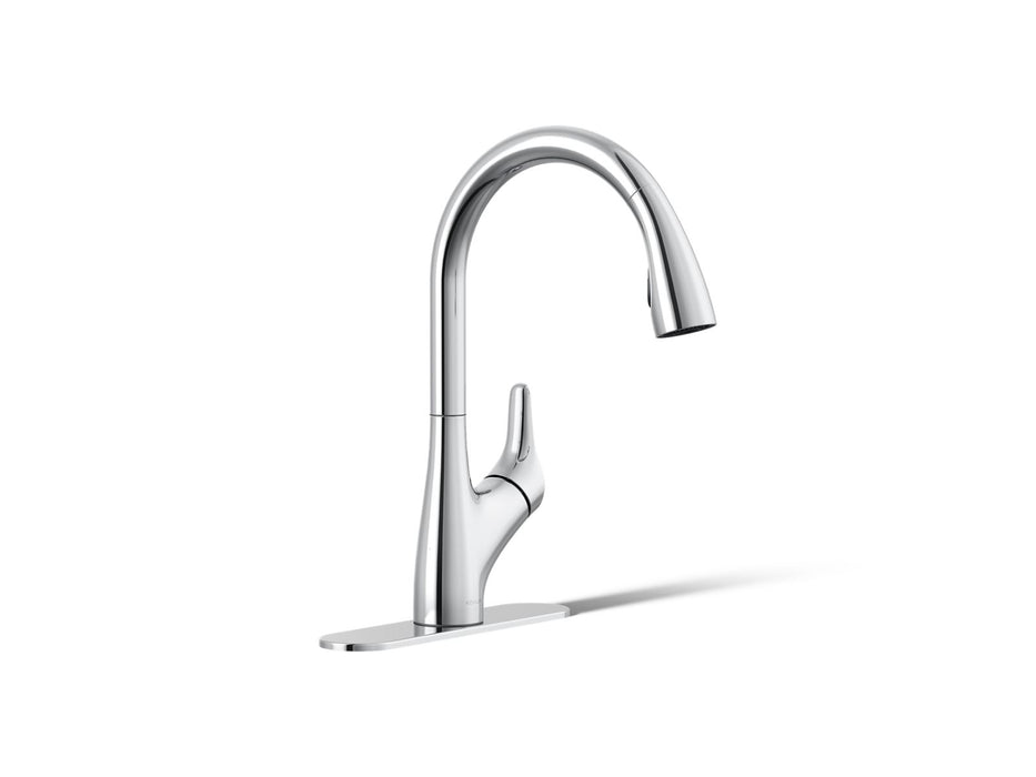 KOHLER K-30469 Rival Pull-down kitchen sink faucet with two-function sprayhead