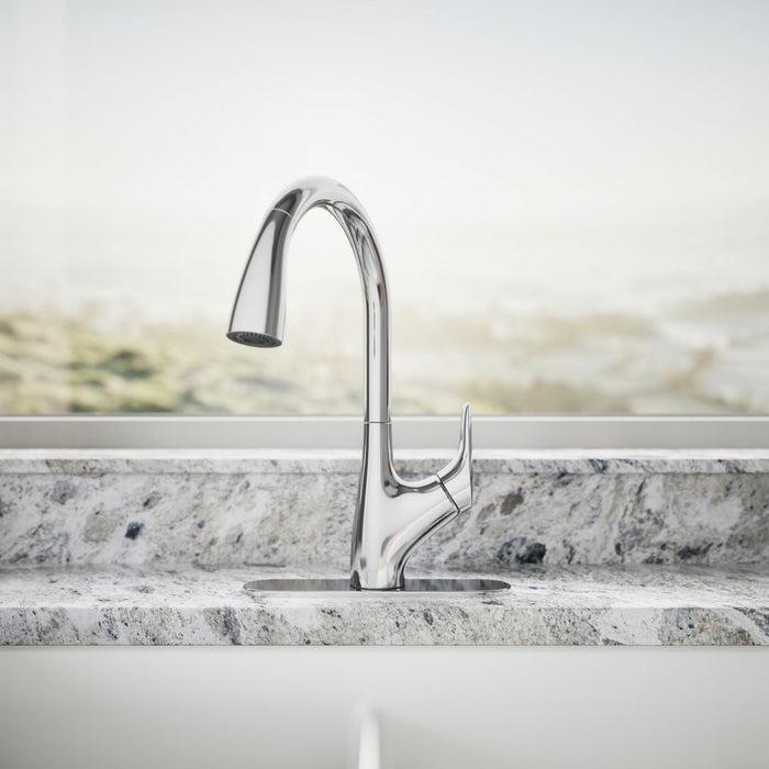 KOHLER K-30469 Rival Pull-down kitchen sink faucet with two-function sprayhead