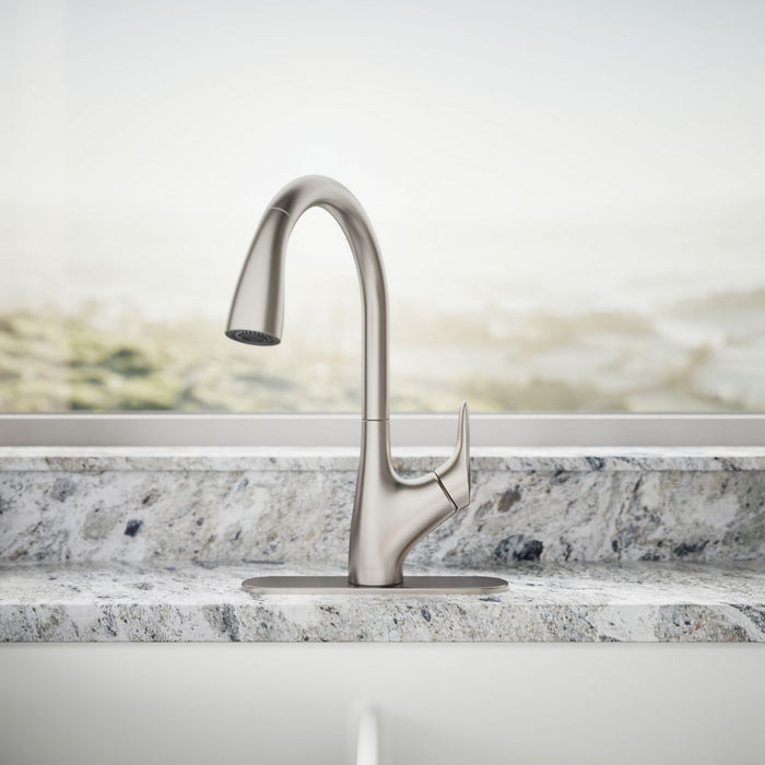 KOHLER K-30469 Rival Pull-down kitchen sink faucet with two-function sprayhead