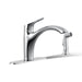 KOHLER K-30471 Rival Single-handle kitchen sink faucet with side sprayer, polished chrome - view 4