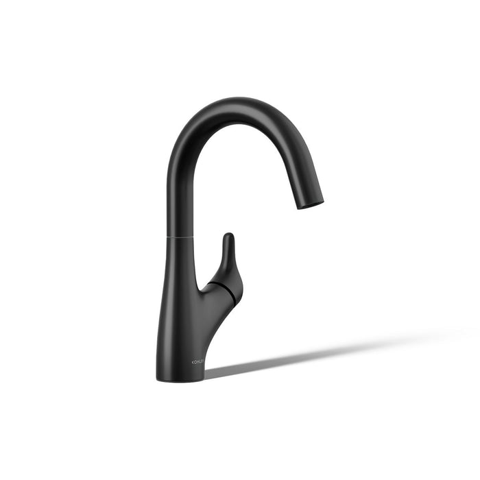 KOHLER K-30472 Rival Single-handle bar sink faucet, matte black - view 4