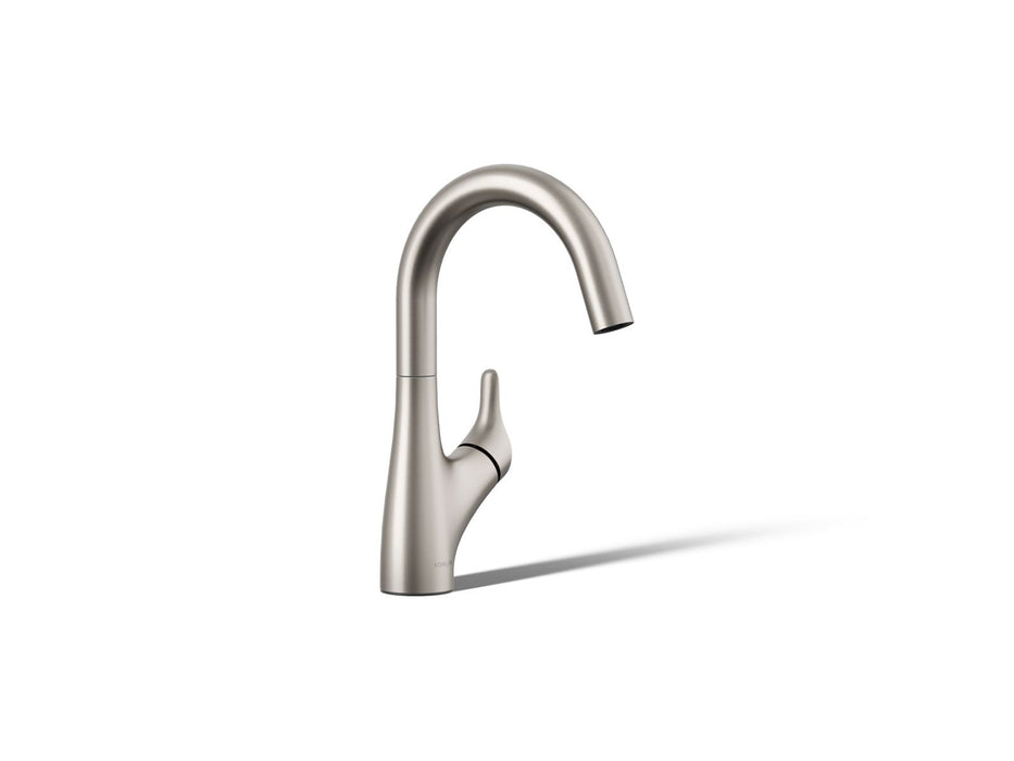KOHLER K-30472 Rival Single-handle bar sink faucet, vibrant stainless