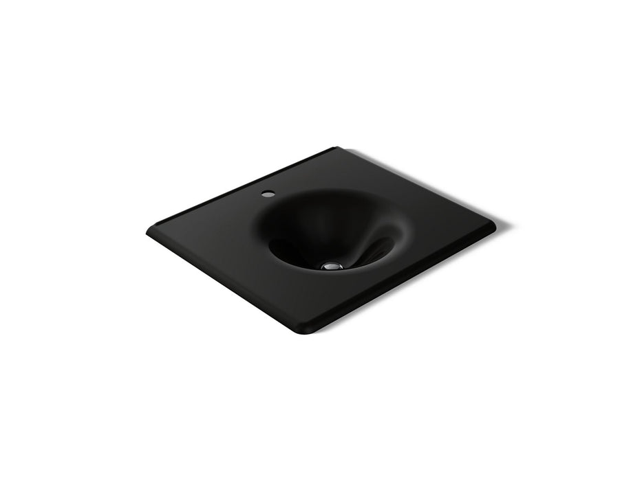 KOHLER K-3048-1 Iron/Impressions 25" Enameled Cast Iron Vanity Top with Integrated Round Sink