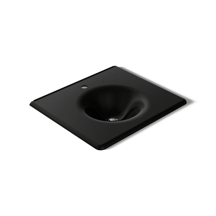 KOHLER K-3048-1 Iron/Impressions 25" Enameled Cast Iron Vanity Top with Integrated Round Sink