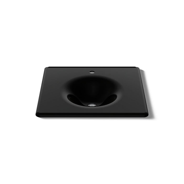 KOHLER K-3048-1 Iron/Impressions 25" Enameled Cast Iron Vanity Top with Integrated Round Sink