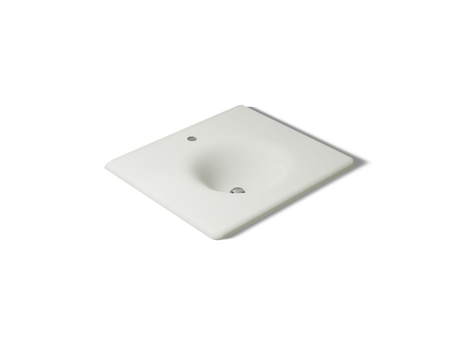 KOHLER K-3048-1 Iron/Impressions 25" Enameled Cast Iron Vanity Top with Integrated Round Sink, dune
