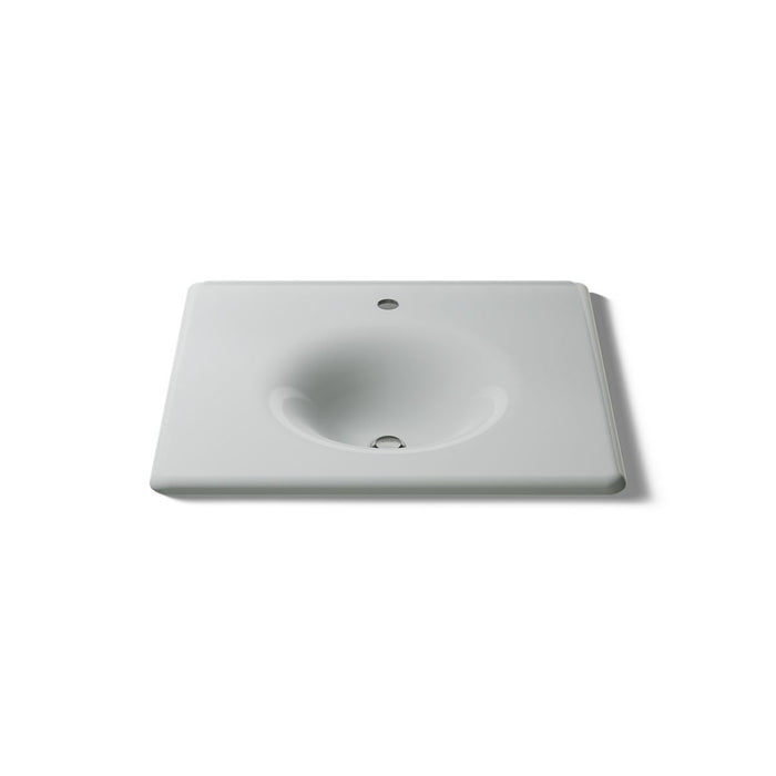 KOHLER K-3048-1 Iron/Impressions 25" Enameled Cast Iron Vanity Top with Integrated Round Sink