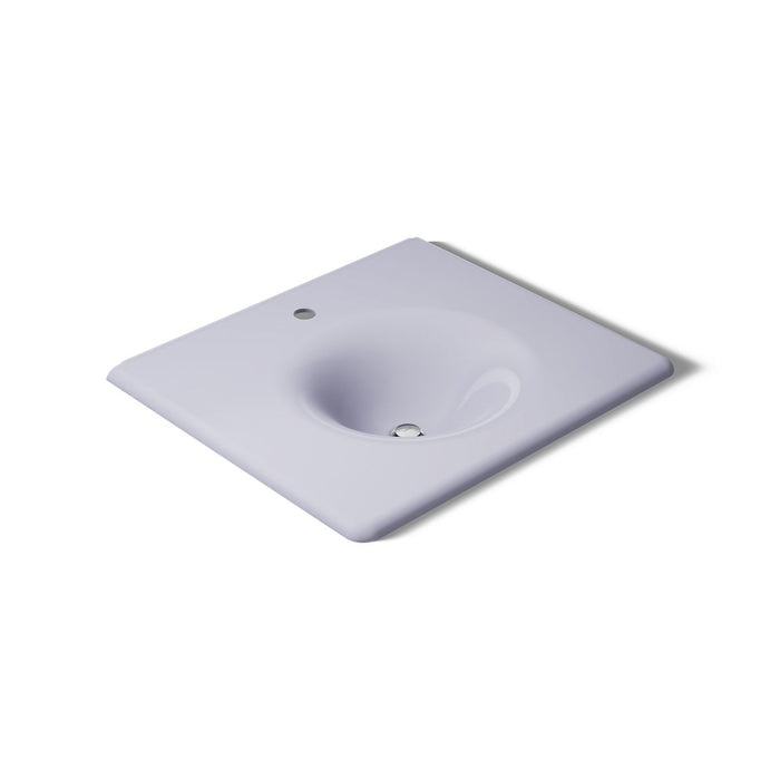 KOHLER K-3048-1 Iron/Impressions 25" Enameled Cast Iron Vanity Top with Integrated Round Sink, lavender grey - view 3