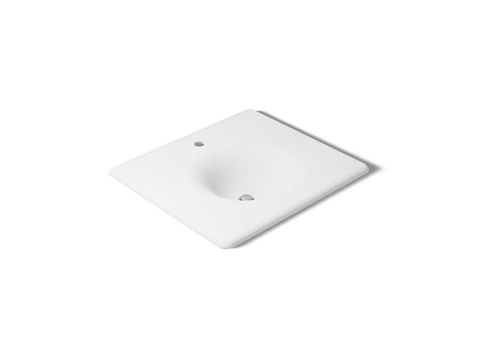 KOHLER K-3048-1 Iron/Impressions 25" Enameled Cast Iron Vanity Top with Integrated Round Sink