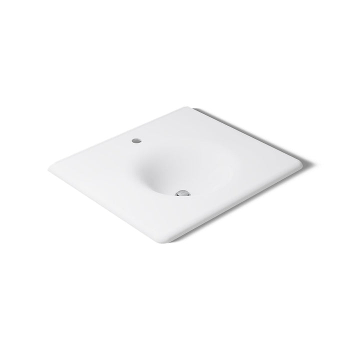 KOHLER K-3048-1 Iron/Impressions 25" Enameled Cast Iron Vanity Top with Integrated Round Sink