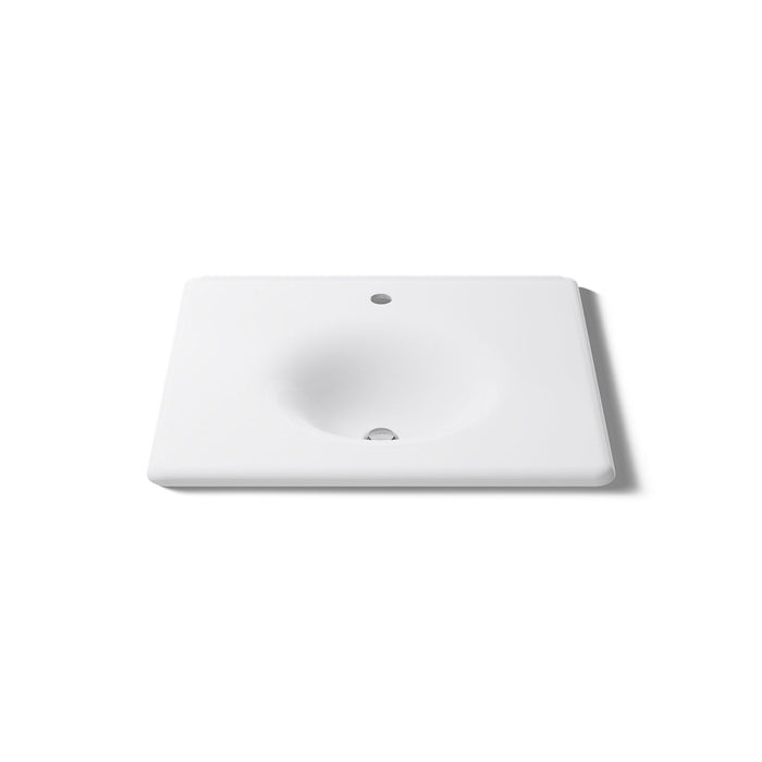 KOHLER K-3048-1 Iron/Impressions 25" Enameled Cast Iron Vanity Top with Integrated Round Sink