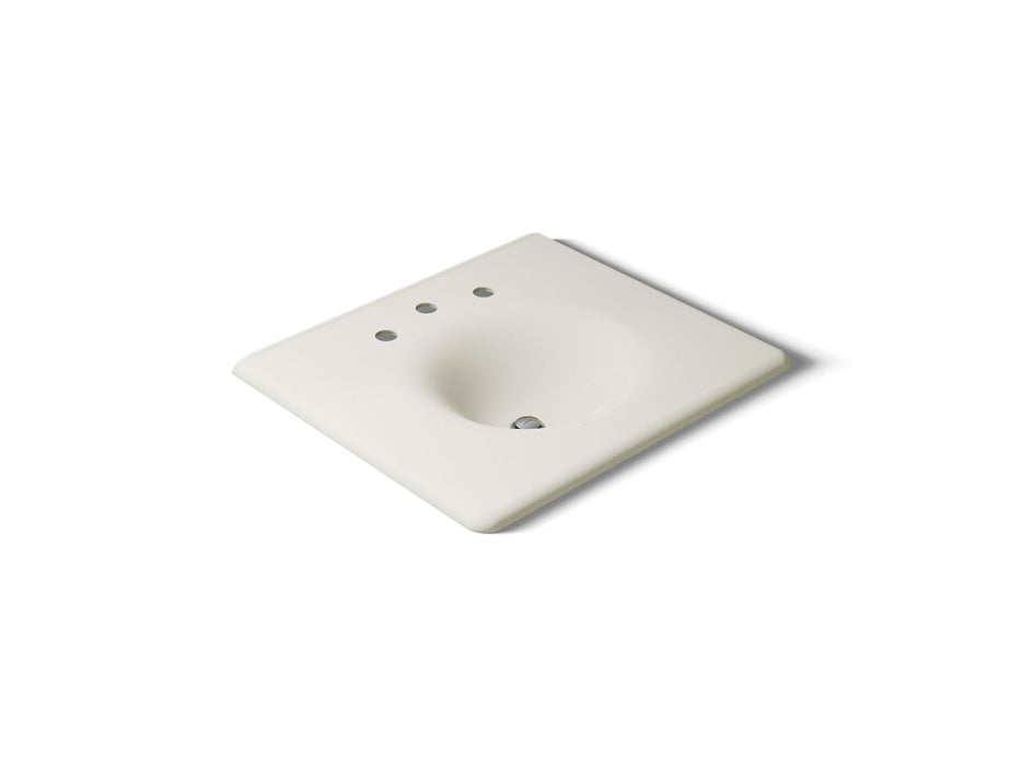 KOHLER K-3048-8 Iron/Impressions 25" Enameled Cast Iron Vanity Top with Integrated Round Sink