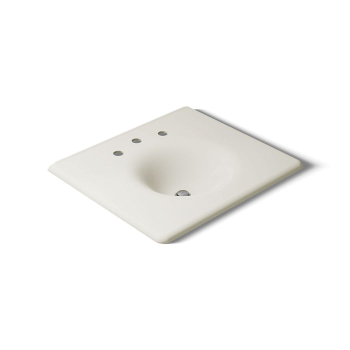 KOHLER K-3048-8 Iron/Impressions 25" Enameled Cast Iron Vanity Top with Integrated Round Sink
