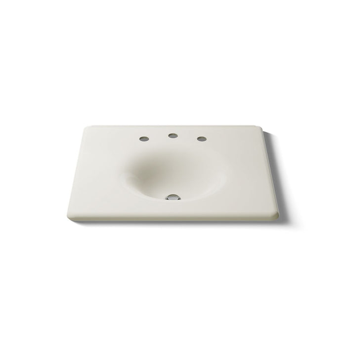 KOHLER K-3048-8 Iron/Impressions 25" Enameled Cast Iron Vanity Top with Integrated Round Sink