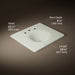 KOHLER K-3048-8 Iron/Impressions 25" Enameled Cast Iron Vanity Top with Integrated Round Sink, dune - view 4