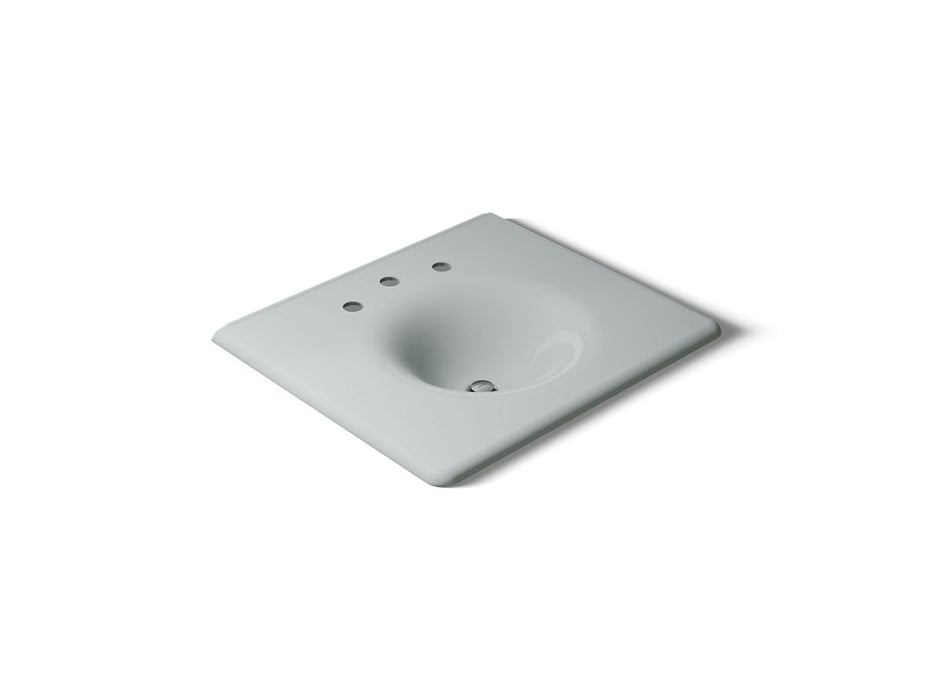 KOHLER K-3048-8 Iron/Impressions 25" Enameled Cast Iron Vanity Top with Integrated Round Sink