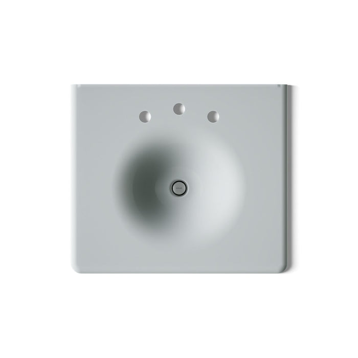 KOHLER K-3048-8 Iron/Impressions 25" Enameled Cast Iron Vanity Top with Integrated Round Sink